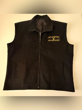Yellowstone Dutton Ranch Embroidered Black Men's Vest